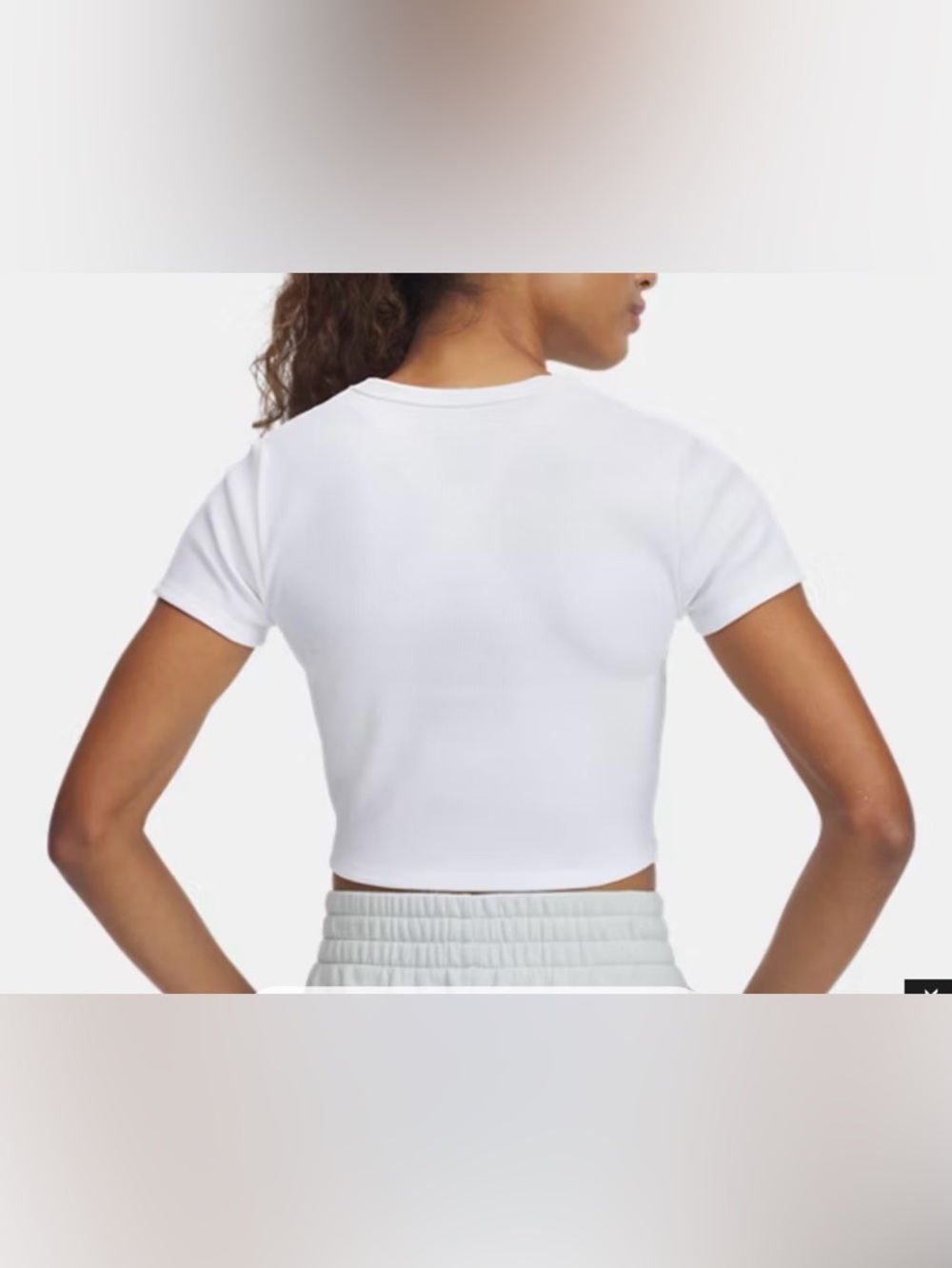 Under Armour Ribbed Fitted Baby Tee NWT! - Picture 3 of 11